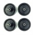 4pcs 65mm x 18.5mm Plastic Robotic Track Wheel V-Pulley Durable Tire Wheel 6mm Hole with Metal Collet for DC Geared Motor RC Car Robot