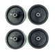 4pcs 65mm x 18.5mm Plastic Robotic Track Wheel V-Pulley Durable Tire Wheel 6mm Hole with Metal Collet for DC Geared Motor RC Car Robot