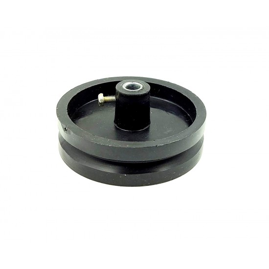 4pcs 65mm x 18.5mm Plastic Robotic Track Wheel V-Pulley Durable Tire Wheel 6mm Hole with Metal Collet for DC Geared Motor RC Car Robot