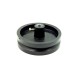 4pcs 65mm x 18.5mm Plastic Robotic Track Wheel V-Pulley Durable Tire Wheel 6mm Hole with Metal Collet for DC Geared Motor RC Car Robot
