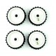 4pcs 55mm x 20mm Plastic Robotic Wheel Durable Rubber Tire Wheel 6mm Hole with metal collet for DC Geared Motor RC Car Robot