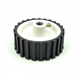 4pcs 55mm x 20mm Plastic Robotic Wheel Durable Rubber Tire Wheel 6mm Hole with metal collet for DC Geared Motor RC Car Robot