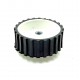 4pcs 55mm x 20mm Plastic Robotic Wheel Durable Rubber Tire Wheel 6mm Hole with metal collet for DC Geared Motor RC Car Robot