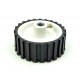 1pcs 55mm x 20mm Plastic Robotic Wheel Durable Rubber Tire Wheel 6mm Hole with metal collet for DC Geared Motor RC Car Robot