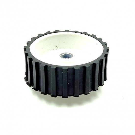 1pcs 55mm x 20mm Plastic Robotic Wheel Durable Rubber Tire Wheel 6mm Hole with metal collet for DC Geared Motor RC Car Robot