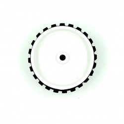 4pcs 70mm x 20mm Plastic Robotic Wheel Durable Rubber Tire Wheel 6mm Hole for DC Geared Motor RC Car Robot