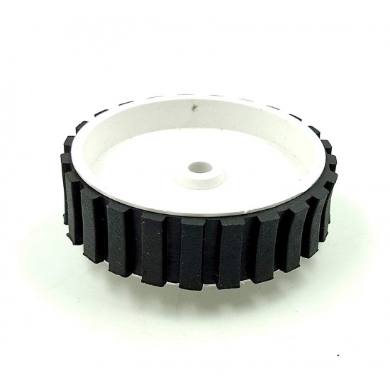 4pcs 70mm x 20mm Plastic Robotic Wheel Durable Rubber Tire Wheel 6mm Hole for DC Geared Motor RC Car Robot