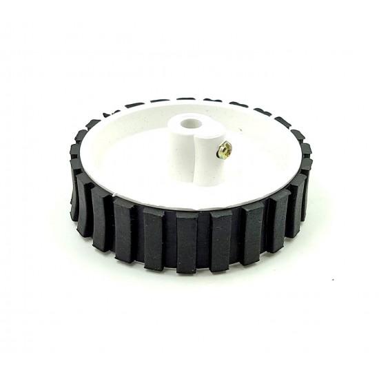 4pcs 70mm x 20mm Plastic Robotic Wheel Durable Rubber Tire Wheel 6mm Hole for DC Geared Motor RC Car Robot
