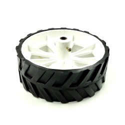 4pcs 110mm x 40mm Plastic Robotic Wheel Durable Rubber White Tire Wheel with metal collet for DC Geared Motor RC Car Robot