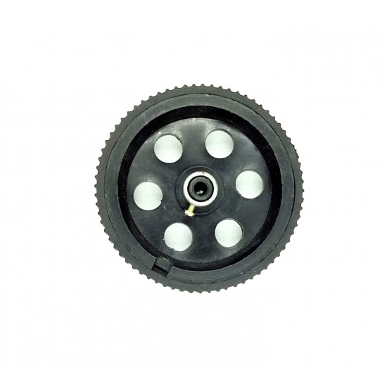 4pcs 95mm x 20mm Plastic Robotic Wheel Durable Rubber Black Tire Wheel with metal collet for DC Geared Motor RC Car Robot