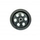 1pcs 95mm x 20mm Plastic Robotic Wheel Durable Rubber Black Tire Wheel with metal collet for DC Geared Motor RC Car Robot