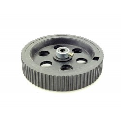1pcs 95mm x 20mm Plastic Robotic Wheel Durable Rubber Black Tire Wheel with metal collet for DC Geared Motor RC Car Robot