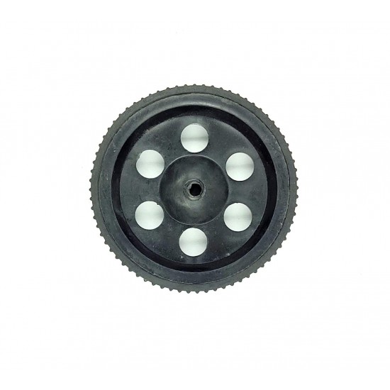 1pcs 95mm x 20mm Plastic Robotic Wheel Durable Rubber Black Tire Wheel with metal collet for DC Geared Motor RC Car Robot