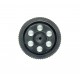 1pcs 95mm x 20mm Plastic Robotic Wheel Durable Rubber Black Tire Wheel with metal collet for DC Geared Motor RC Car Robot
