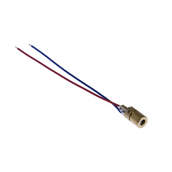 5pcs 5V 650nm 5mW Red Dot Laser Head Red Laser Diode Laser Tube with Leads Head Outer Diameter 6mm