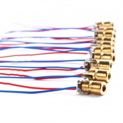 5pcs 5V 650nm 5mW Red Dot Laser Head Red Laser Diode Laser Tube with Leads Head Outer Diameter 6mm