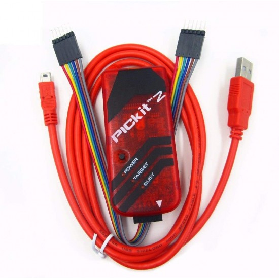 PICKIT2 PIC Kit2 Simulator PICKit 2 Programmer Emluator Red with USB cable Dupond Wire