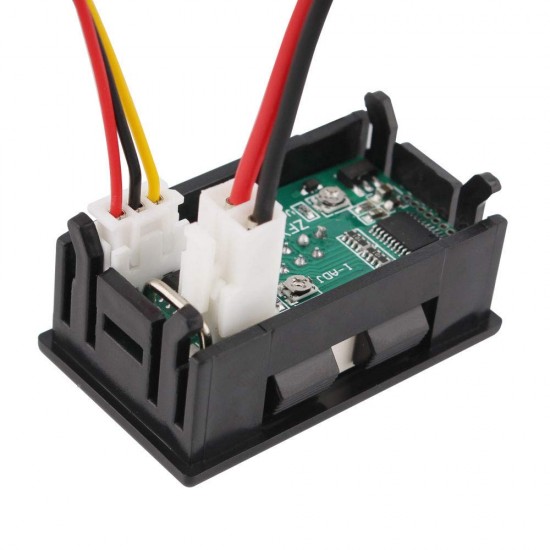 0.28" LED Voltmeter Ammeter, Red and Blue Digital Multimeter Display Voltage Current Tester,DC 0-100V 10A Detector Voltage Current Meter Panel Amp Volt Gauge