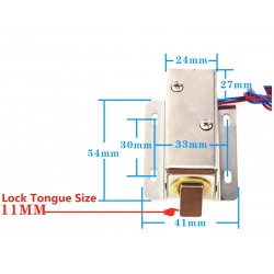 12V DC 0.8A Solenoid Lock Electric Lock Assembly Solenoid Cabinet Drawer Door Lock Tongue Latch