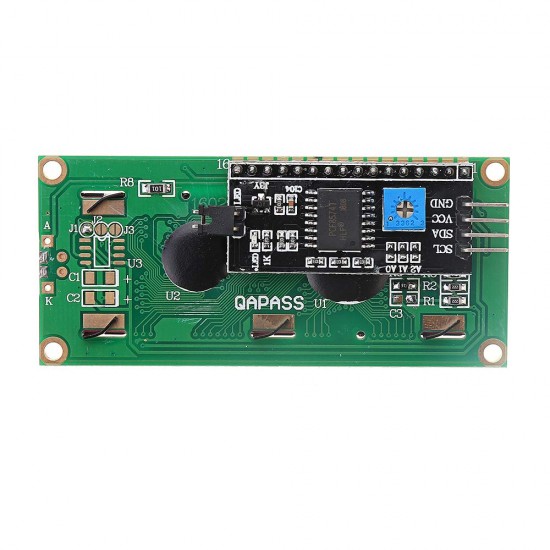1602 16x2 HD44780 Character LCD yellow-green welded with IIC/I2C Serial Interface Adapter Module