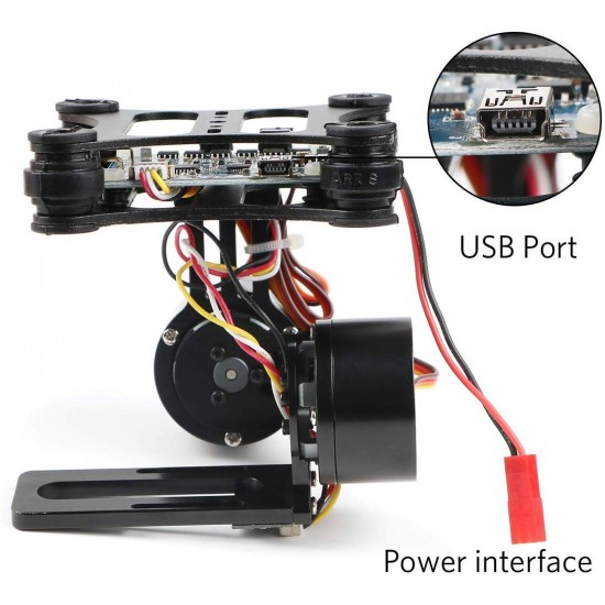 2-Axis CNC Aluminium Brushless Camera Mount Brushless Gimbal for Gopro 2 3, DJI Phantom Hero3+ Hero3