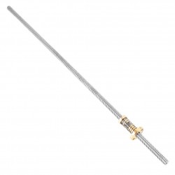 1Pcs 800mm (0.8mtr) Trapezoidal lead screw T8 8mm pitch 2mm lead 8 TR8 + Anti backlash spring loaded brass nut for 3D Printer CNC Robotics