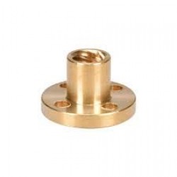 1Pcs T8 nut Pitch 2mm Lead 8mm Brass Tr8 round Flange Single Start Lead Screw Nut for 3D Printer CNC Robotics