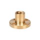 1Pcs T8 nut Pitch 2mm Lead 8mm Brass Tr8 round Flange Single Start Lead Screw Nut for 3D Printer CNC Robotics