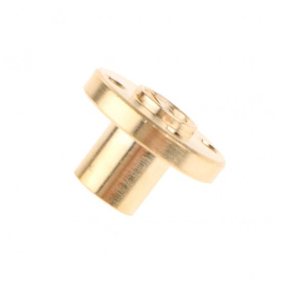 1Pcs T8 nut Pitch 2mm Lead 8mm Brass Tr8 round Flange Single Start Lead Screw Nut for 3D Printer CNC Robotics
