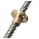 1Pcs T8 nut Pitch 2mm Lead 8mm Brass Tr8 round Flange Single Start Lead Screw Nut for 3D Printer CNC Robotics