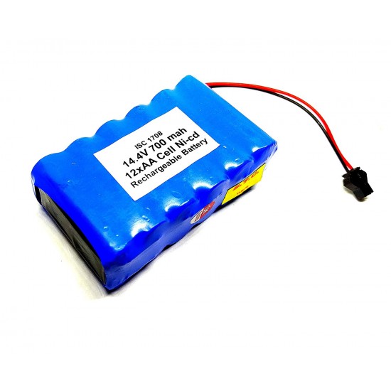 14.4V 700 mAh Polymer Ni-Cd Rechargeable 12 AA Cell Battery Pack for cordless phone Toy Car DIY Project