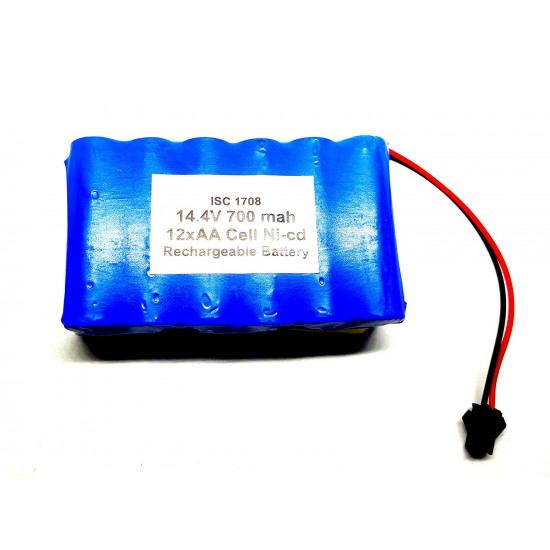 14.4V 700 mAh Polymer Ni-Cd Rechargeable 12 AA Cell Battery Pack for cordless phone Toy Car DIY Project