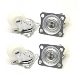 4pcs Universal Caster Wheel Trolley Cart 25mm (1 inch) Dia 360° Rotation Swivel Caster Wheel For robot smart car bo motor