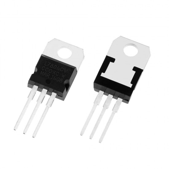 5Pcs L7806CV Linear Voltage Regulator, 7806, Fixed, Positive, 11V To 35V In, 6V And 1.5A Out, TO-220-3