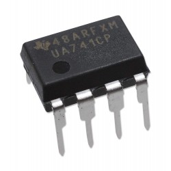 4Pcs UA741CP 741CP 741 IC Operational Amplifier, 1 Amplifier, 1 MHz, 0.5 V/µs, ± 9V to ± 15V, DIP, 8 Pins