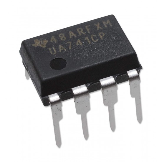 4Pcs UA741CP 741CP 741 IC Operational Amplifier, 1 Amplifier, 1 MHz, 0.5 V/µs, ± 9V to ± 15V, DIP, 8 Pins