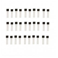 30Pcs BC557 Bipolar (BJT) Single Transistor, PNP, -45 V, 150 MHz, 500 mW, -100 mA, 110 hFE