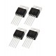 4Pcs LM2576T LM2576 Step Down DC-DC Switching Buck Converter Voltage Regulator, Adjustable, 4V-40Vin, 1.23V-37Vout, 3Aout, TO-220-5