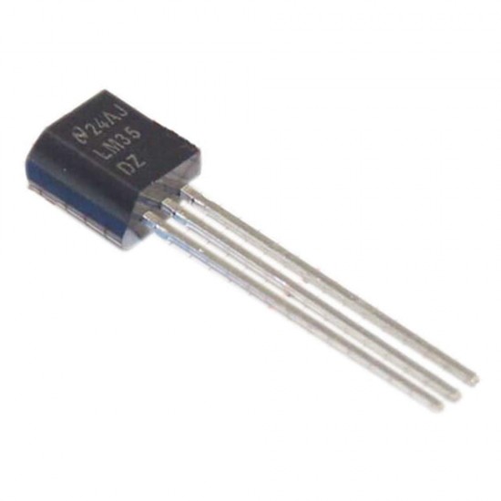 2Pcs LM35DZ LM35 Temperature Sensor IC, Voltage, ± 0.4°C, 2 °C, 100 °C, TO-92, 3 Pins