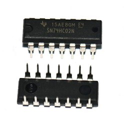 5pcs 74HC02 7402 IC NOR Gate Logic Gate, 2 Input, 5.2 mA, 2 V to 6 V, DIP-14