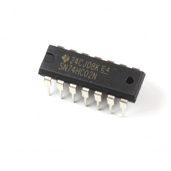 5pcs 74HC02 7402 IC NOR Gate Logic Gate, 2 Input, 5.2 mA, 2 V to 6 V, DIP-14
