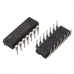 5Pcs SN74HC04N 7404 IC Inverter, 74HC04, 1 Input, 5.2 mA, 2 V to 6 V, DIP-14