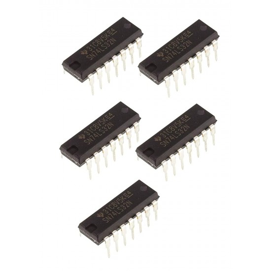 5Pcs SN74LS32N 7432 IC OR Gate Logic Gate, 74LS32, 2 Input, 8 mA, 4.75 V to 5.25 V, DIP-14