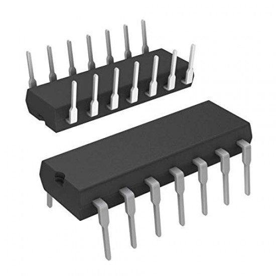 4Pcs 74HC132N 74132 IC NAND Gate, HC Family, Schmitt Trigger, 4 Gate, 2 Input, 5.2 mA, 2V to 6V, DIP-14