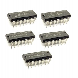 5Pcs SN74HC05N 7405 IC Inverter, 74HC05, 1 Input, 25 mA, 2 V to 6 V, DIP-14