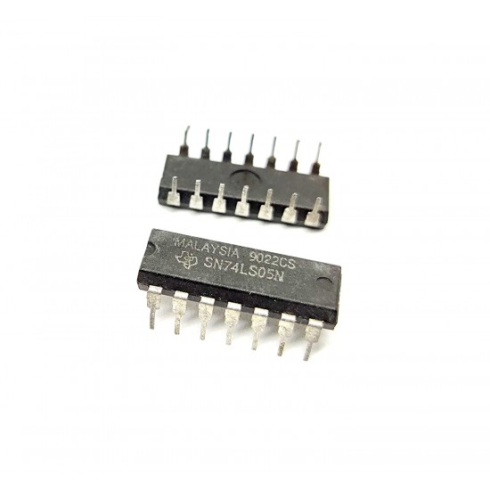 5Pcs SN74HC05N 7405 IC Inverter, 74HC05, 1 Input, 25 mA, 2 V to 6 V, DIP-14
