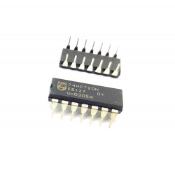 4Pcs SN74HC21N 7421 IC Logic Gate AND Gate, 74HC21, 4 Input, 5.2 mA, 2 V to 6 V, DIP-14