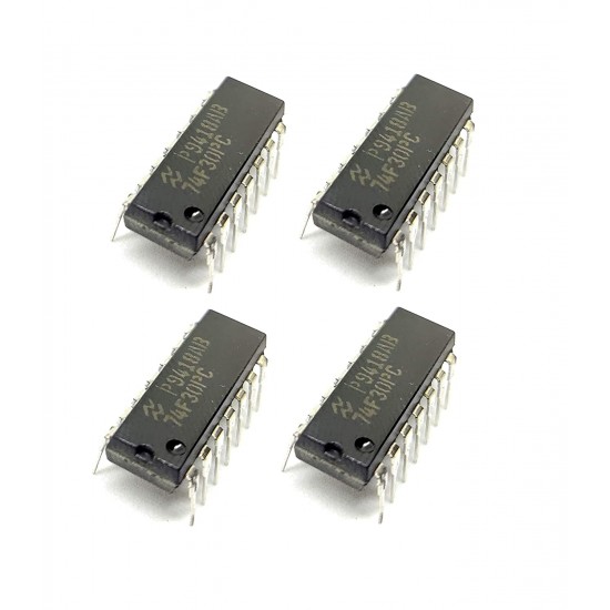 4Pcs 74HCT30N 74F30PC 7430 IC Logic Gate NAND Gate, HCT Family, 1 Gate, 8 Input, 4 mA, 4.5V to 5.5V, DIP-14