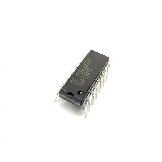 4Pcs 74HCT30N 74F30PC 7430 IC Logic Gate NAND Gate, HCT Family, 1 Gate, 8 Input, 4 mA, 4.5V to 5.5V, DIP-14