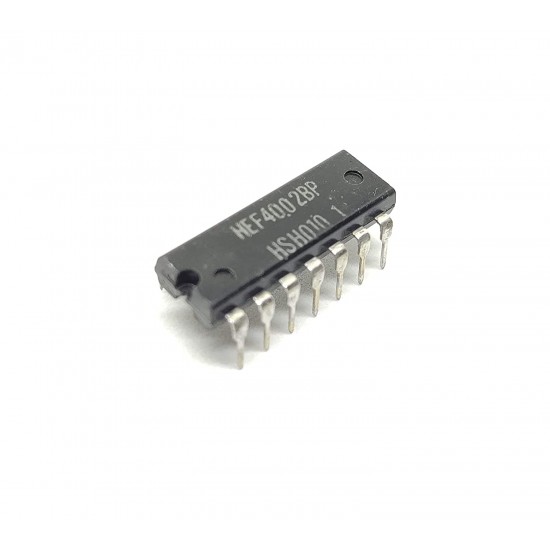 4Pcs HEF4002BP 4002 IC Logic Gate NOR Gate, HEF4000 Family, 2 Gate, 4 Input, 2.4 mA, 4.5V to 15.5V, DIP-14